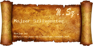 Mojzer Szilveszter névjegykártya
